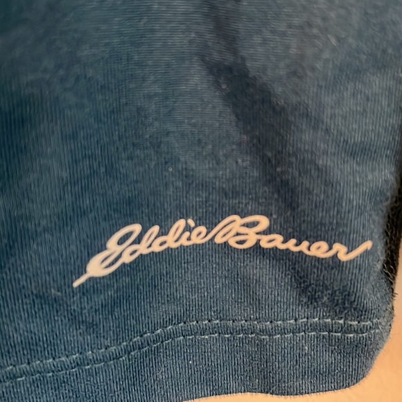 EDDIE BAUER Half Zip Pullover /Ladies /Free Heat/ Teal / Size XL ( Slim Fit) 20” - Picture 3 of 7